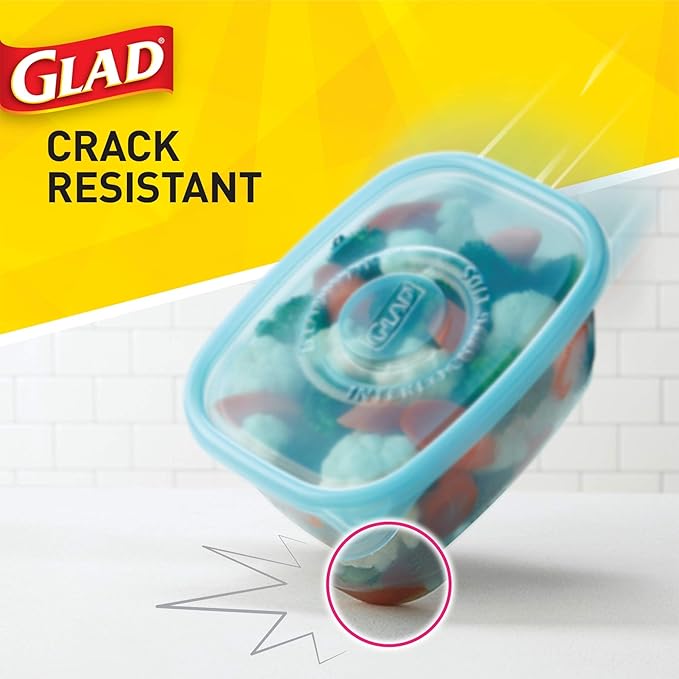 Gladware Freezerware Food Storage Containers, Large Rectangle Holds 64 Ounces