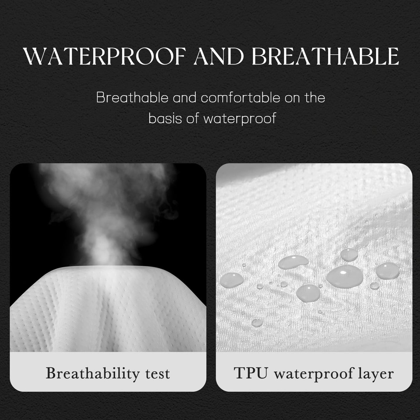 Queen Mattress Protector Tencel Luxury 100% Waterproof Mattress Protector,Silky Soft & Breathable,Cooling Mattress Pad Cover Fitted 18" Deep Pocket Noiseless, 60"x80"