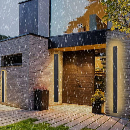 Outdoor Wall Lights LED Black Long Wall Sconce Ip65 Waterproof Outside Lights Rectangular Wall Lighting 3000k 20W Aluminum Exterior/Indoor Wall Light For Garden Villa Porch Terraces Garage,60cm*1