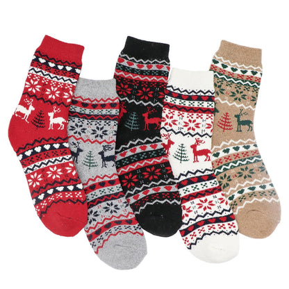 YQHMT Wool Socks for Women Gifts Winter Warm Thick Thermal Vintage Knit Soft Comfy Crew Socks Stocking Stuffers, Christmas Gift