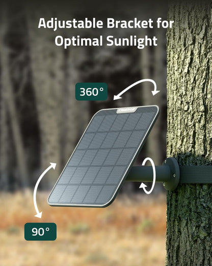 CAMOVUE True 4K 4G LTE Cellular Hunting Camera +Battery Pack+6W Solar Panel+64G SD Card, 0.2s Trigger Speed, Game or Trail Camera with GPS, Non-Glow IR, SIM Card, Motion Capture, Talon Pro Solar Kit