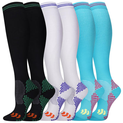 Odtmger Compression Socks (2/3 Pair) for Men and Women 20-30 mmHg Compression Stockings Circulation for Cycling Running Support Socks