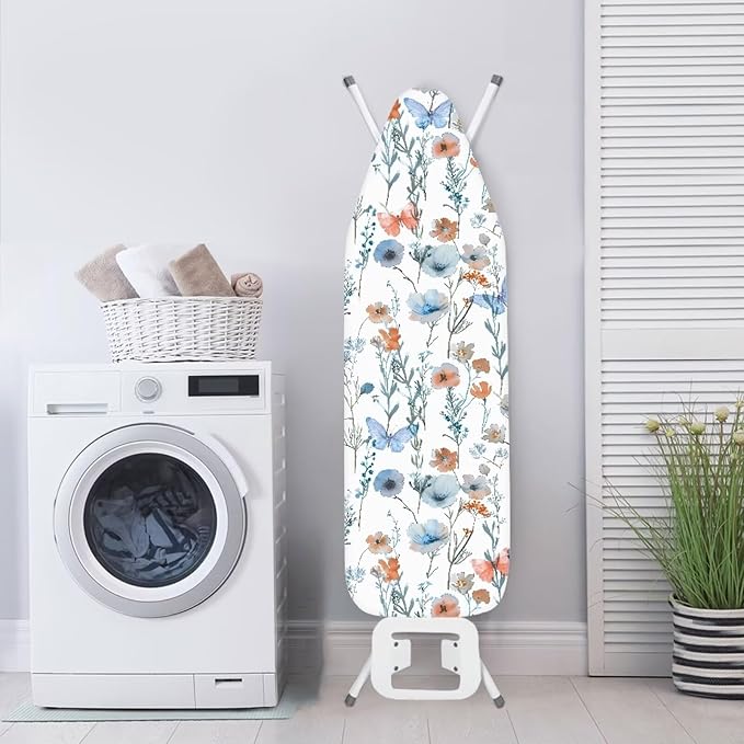 Ironing Board Cover, Standard Size 15x54, Poppy Art Print, Elastic Edge