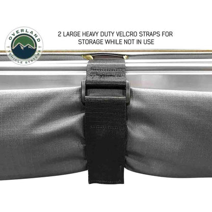 Overland Vehicle Systems 19519907 HD Nomadic 270 Degree Awning Driver Side | 129 Sq Ft of Coverage | Dark Gray Fabric with Travel Cover Included | Twist and Lock Technology | Weather-Resistant