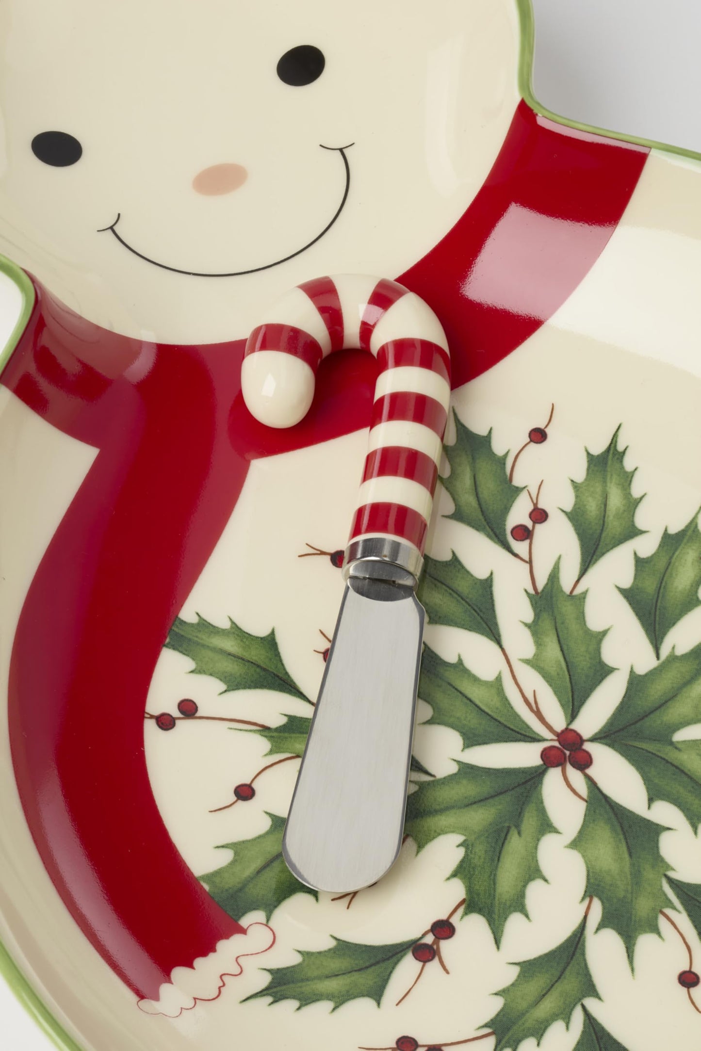 Lenox 898269 Holiday Tray with Spreader, Christmas Serveware, Festive Décor