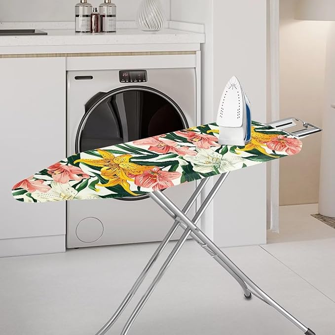 Colorful Floral Ironing Board Cover Heavy Duty Padded, Standard Size 15 x 54