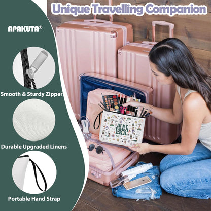 APAKUTA Yoga Gifts for Women Funny IN MY YOGA ERA Zipper Bag, Gift for Yoga Lovers Yoga Stuff Makeup Bag Meditation Birthday Christmas Gifts for Sister Friends Yoga Instructor