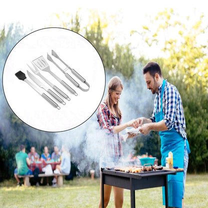 Emwel BBQ Grill Tools Set, 9 Pieces Stainless Steel BBQ Tool Sets +1 Barbecue Gloves, Outdoor Barbecue Grilling Utensil with Storage Case
