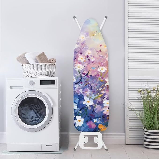 Daisy Print Ironing Board Pad, Extra Thick Heavy Duty Pad Covers