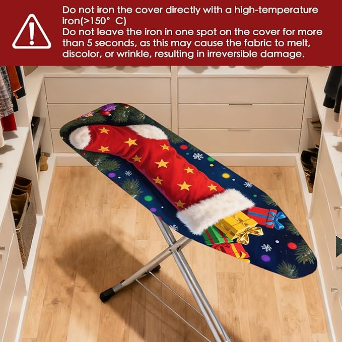 Nuxovilar Ironing Board Covers Winter Stocking Pattern Polyester 15x54 Inches