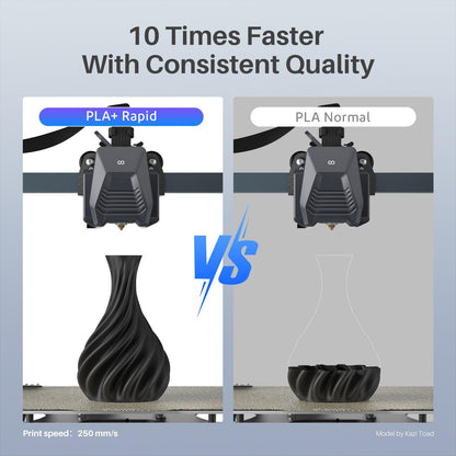 ELEGOO Rapid PLA Plus Filament 1.75mm Black 1KG, PLA+ 3D Printer Filament Up to 600 mm/s High Speed Printing, Dimensional Accuracy +/- 0.02 mm, 1kg Cardboard Spool(2.2lbs)