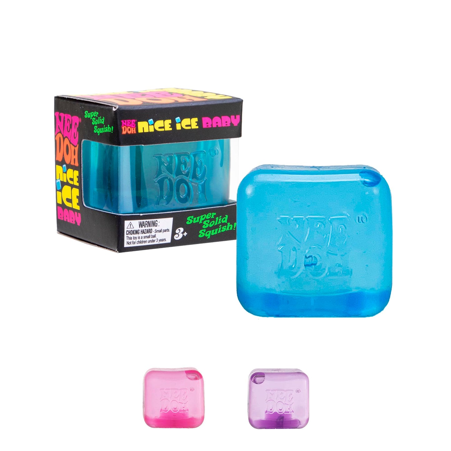 Schylling NeeDoh Nice Ice Baby - Sensory Squeeze Toy - Super Solid Squish - 1.25" Wide - Color May Vary (Pack of 1)