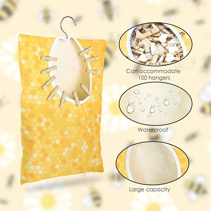 Bee Honeycomb Clothespin Holder