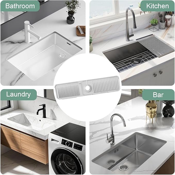 24 Inch Upgraded Draining Mat Folding faucet Mat