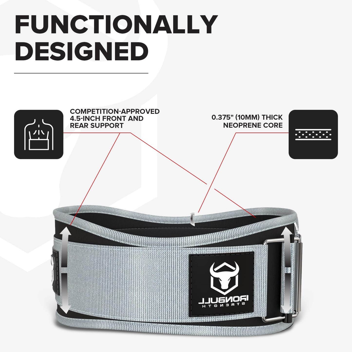 Weight Lifting Belt for Men and Women,Performance Auto-Locking Weightlifting Belt for Cross Training, Functional Fitness,Squats and Deadlift Contoured Weight Belts (XX-Large, Grey)