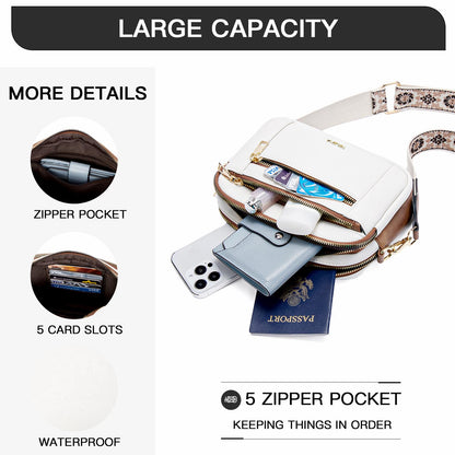 Telena Small Crossbody Bags For Women Vegan Leather Crossbody Purse With Adjustable Wide Strap For Daily Life