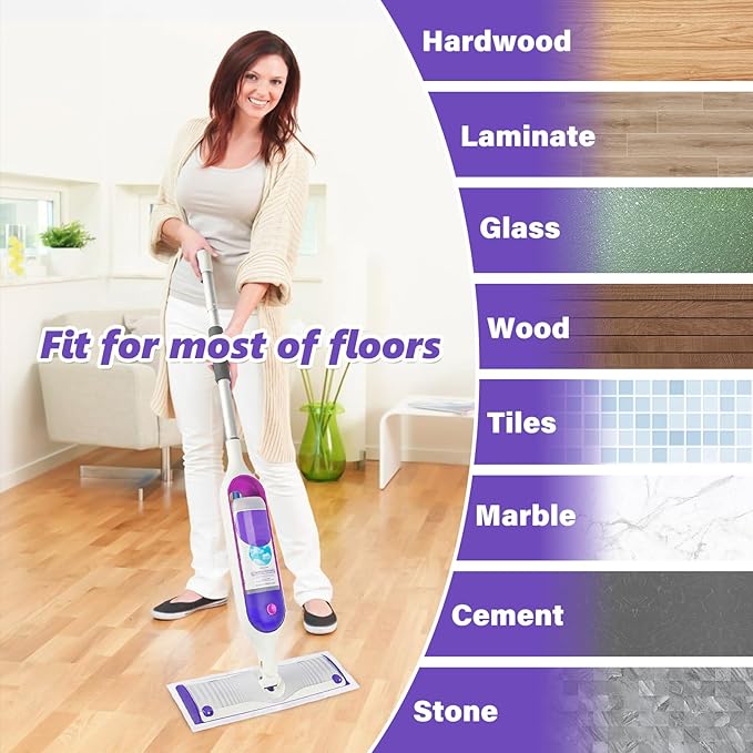 Mop Pads Refills for Swiffer Power Mop: 10 Pcs Wet Dry Disposable Pad for