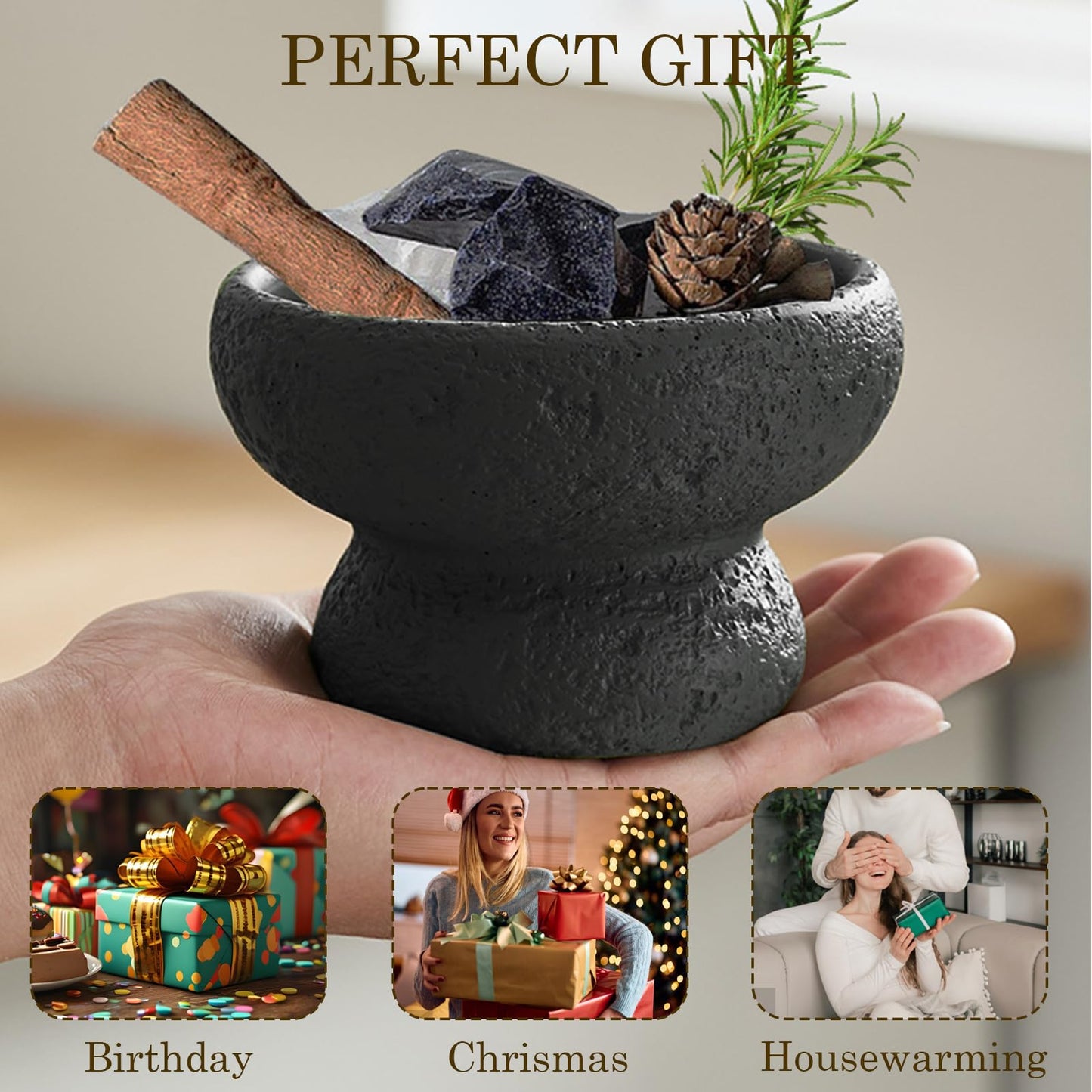 Mini Cement Candle Holder with Volcano Stone Design - Elegant Tealight Holder for Romantic Atmosphere, Perfect for Table Centerpieces & Home Décor (Pink)