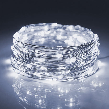 WATERGLIDE 12 Pack Fairy Lights Battery Operated (Included), 7 ft 20 LED Mini String Lights, Waterproof Silver Wire Firefly Starry Lights for DIY Wedding Christmas Party Mason Jars Decor, Cool White