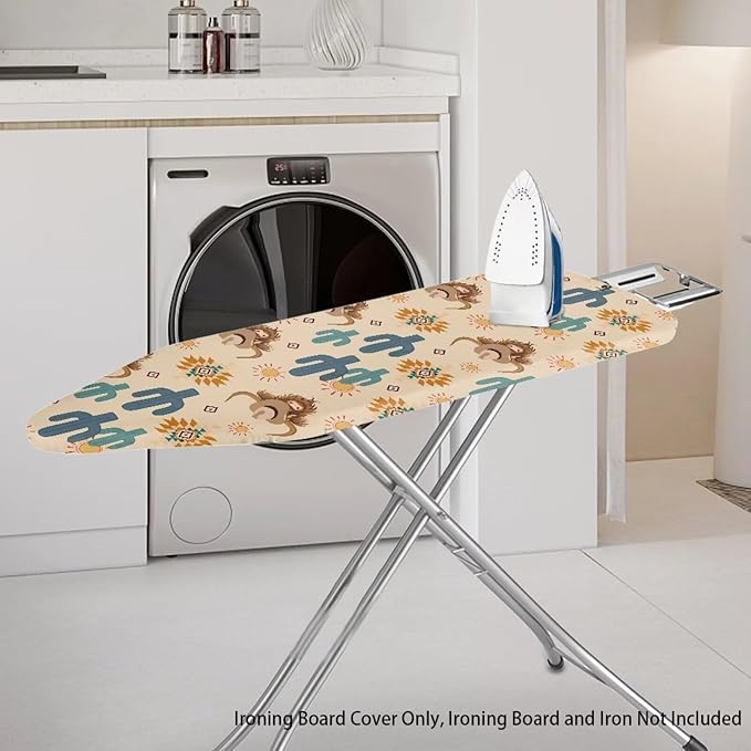 Sprowallow Cactus Cow Ironing Board Cover Stain Resistant Standard Size 15x54