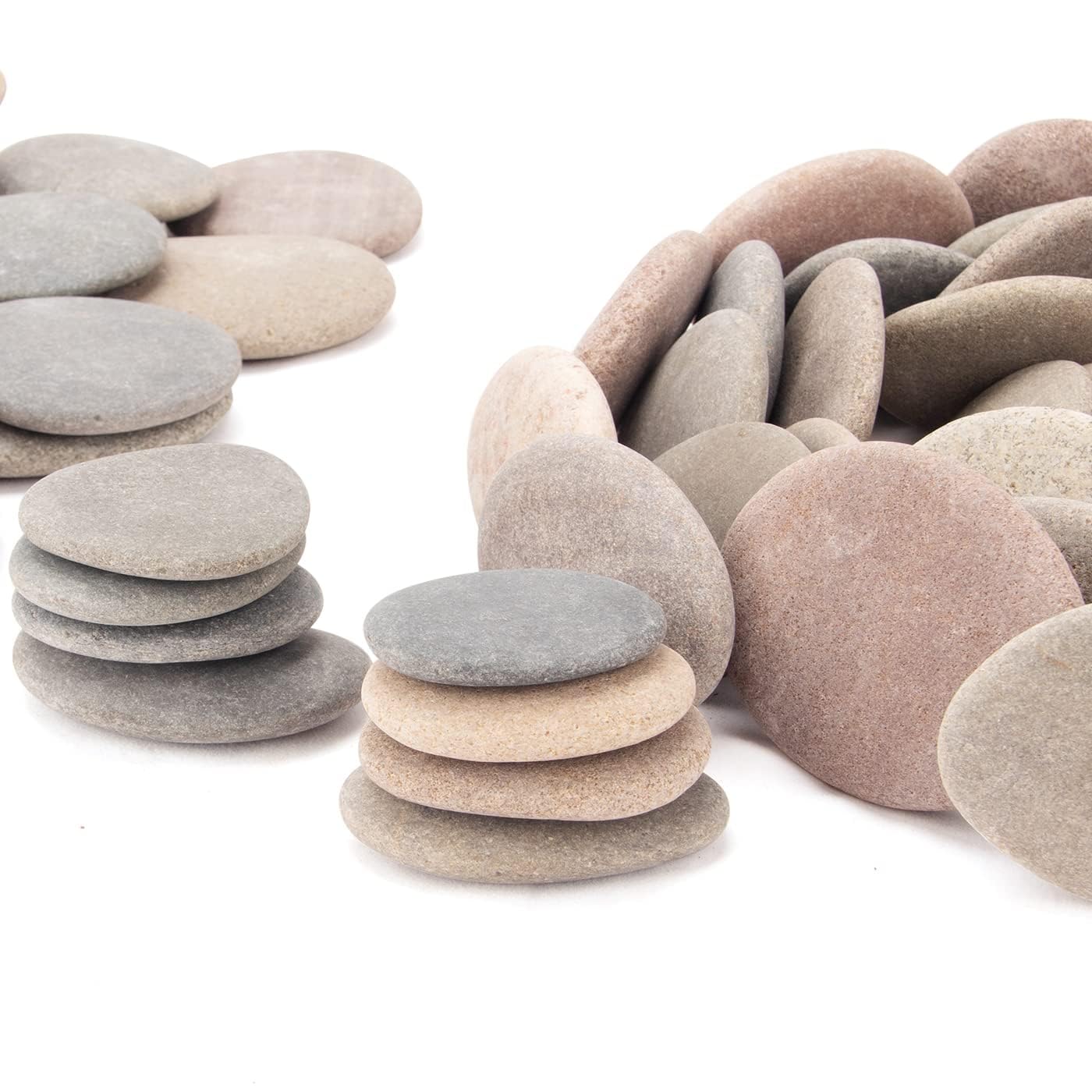 BLXQI Painting Rocks, 97-105 PCS, 18 Pounds, 2.33"-3.72" Size, DIY Craft Rocks, Natural Stones