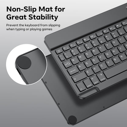 OMOTON Bluetooth Keyboard, Backlight Wireless Rechargeable Keyboard for iPad, iPad Pro, iPad mini, iPad Air with Illuminated LED (White)