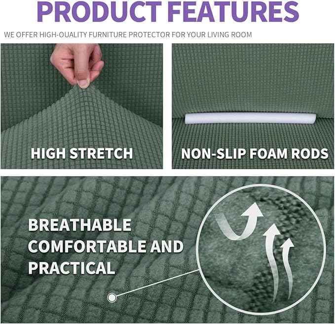 ZNSAYOTX Super Stretch Chair Slipcover Universal Sofa Chair Covers
