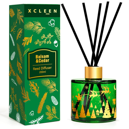 Reed Diffusers Set, 3.7 Oz Scent Diffuser, 6 Reed Diffuser Sticks, Home Fragrance Hyacinth, Peony & Citrus, Aromatherapy Oil Diffuser Reeds, More Masculine Scent, Bathroom & Office Decor 110ml
