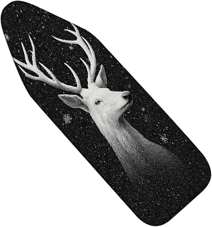 Nuxovilar Ironing Board Covers Winter Deer Sketch Pattern Polyester 15x54 Inches