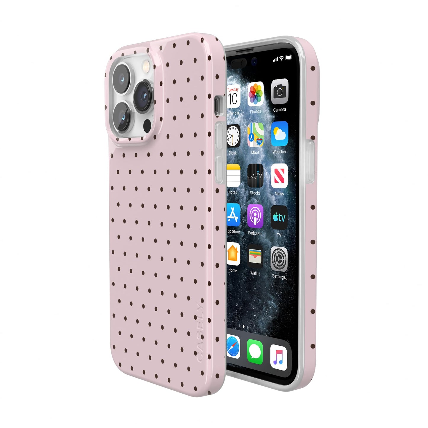 Casely iPhone 14 Pro Max Case | Fit Check | Neutral Checkerboard | Compatible with MagSafe | Classic Ultra Slim Design