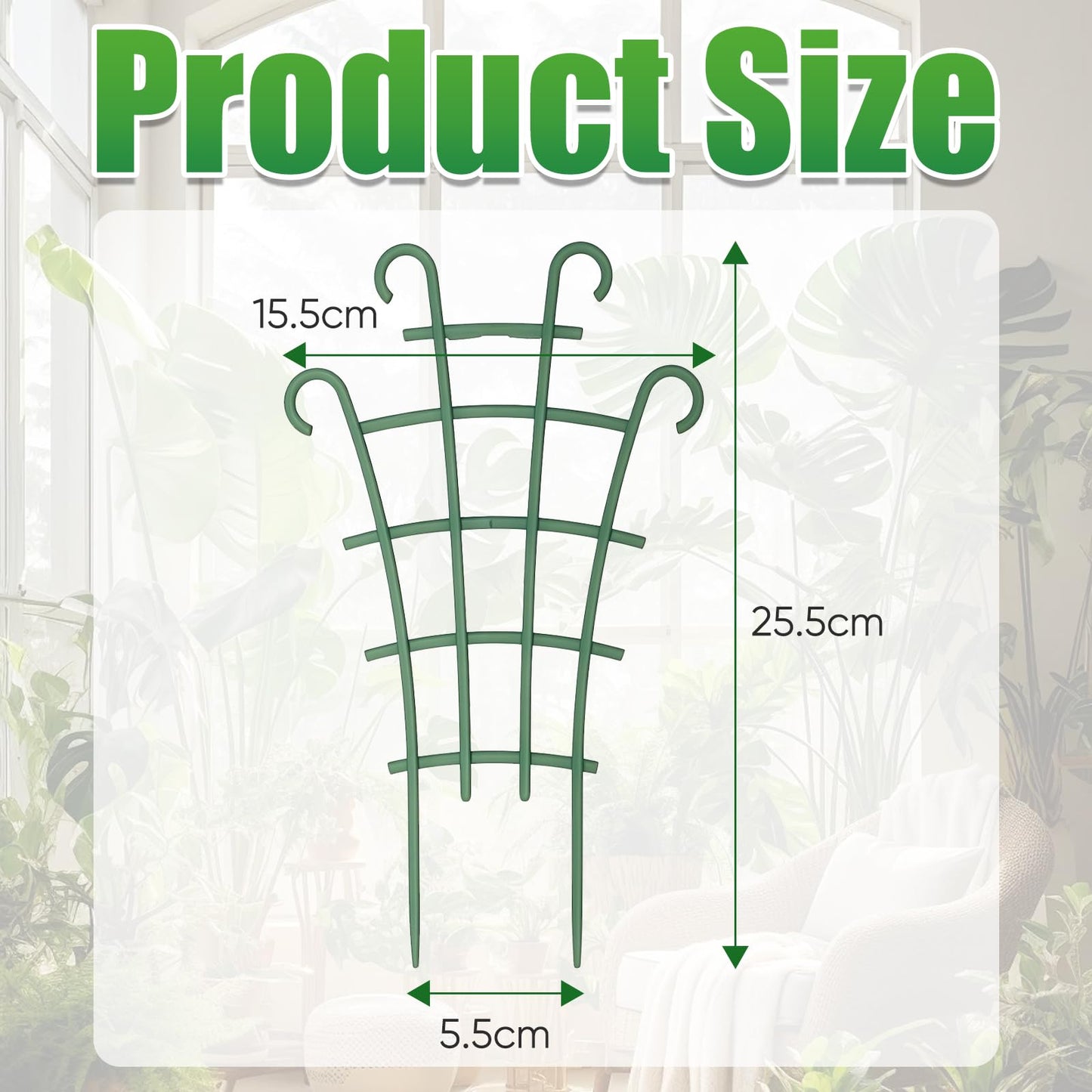 4PCS Indoor Small Trellis,Stackable Plant Trellis for Indoor Climbing Plants,Small Plant Climbing Trellis for Potted Plants Plastic Climbing,Potted Plant Trellis for Houseplants