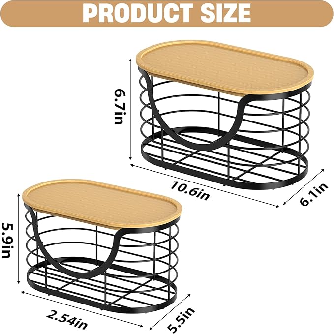 2 Pack Trash Bag Holder，Stackable Trashbag Dispenser