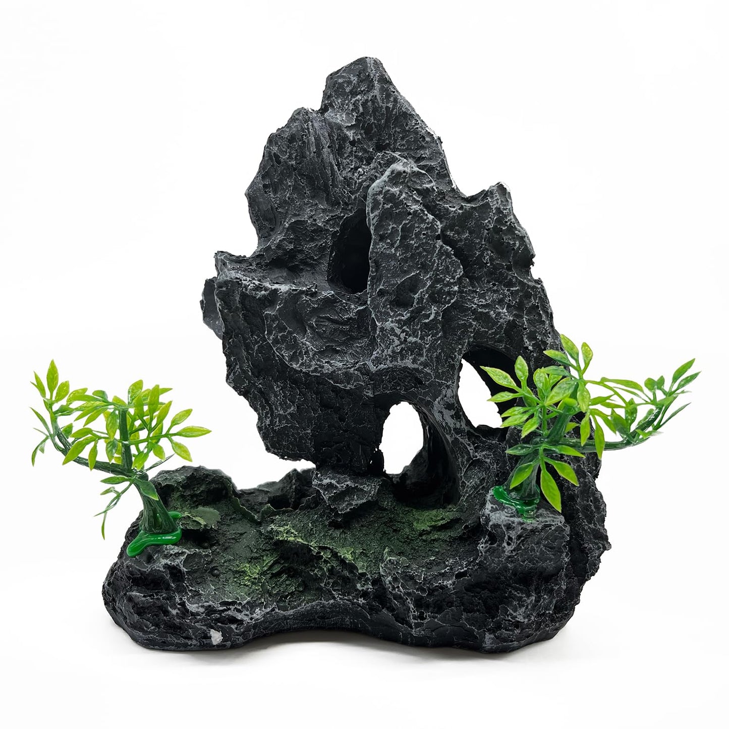 J-star Large Aquarium Rock Mountain Decor – Realistic Resin Landscape Ornament for Fish Tanks – Enhances Underwater Scenery, Easy to Clean, Safe for Fish