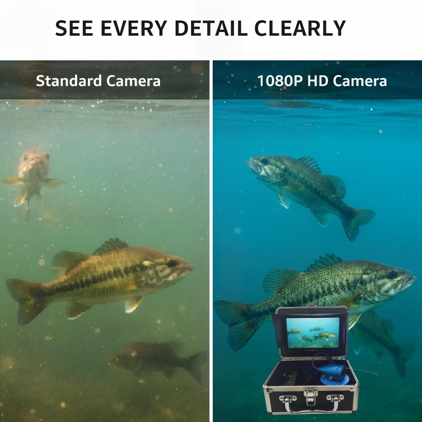 7" Underwater Fishing Camera 1080P HD Fish Finder
