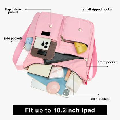 CLUCI Travel Purses for Women, Waterproof Nylon Crossbody Bags for Woman Trendy, Anti Theft Shoulder Handbags for Ladies
