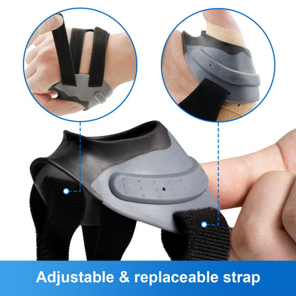 Velpeau CMC Joint Thumb Arthritis Support Brace - Soft & Hard Plastic Compose - with Thumb Compression Sleeve, Stabilizes Thumb CMC Joint Without Limiting Hand Function (Black, Right - Medium)