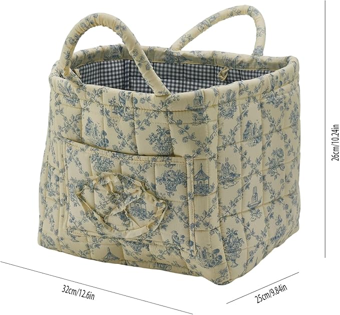 Quilted Fabric Storage Basket