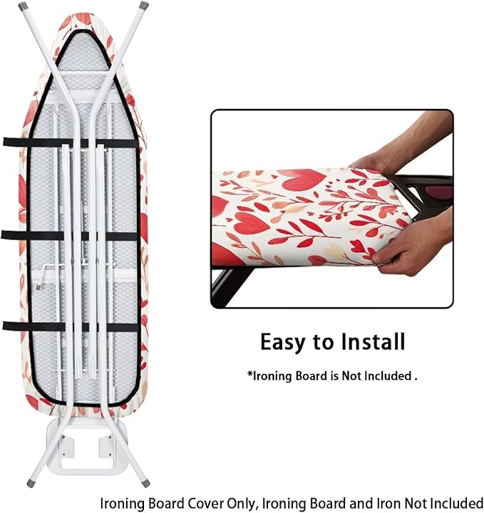 Love Heart Ironing Board Covers Standard Size Floral Ironing Board Covers