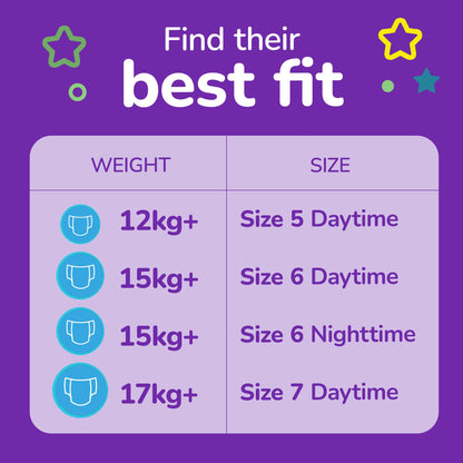 Huggies Pull-Ups, Trainers Night Nappy Pants - Size 6 , 15 kg+ Pull Up Nappies (36 Pants) - Extra Night Time Protection - Support for Consistent Potty Training Routines