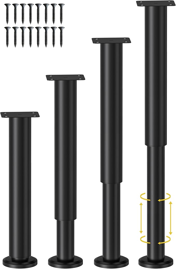 Wlrrcwdttc 4 Pcs Adjustable Height Bed Support Legs