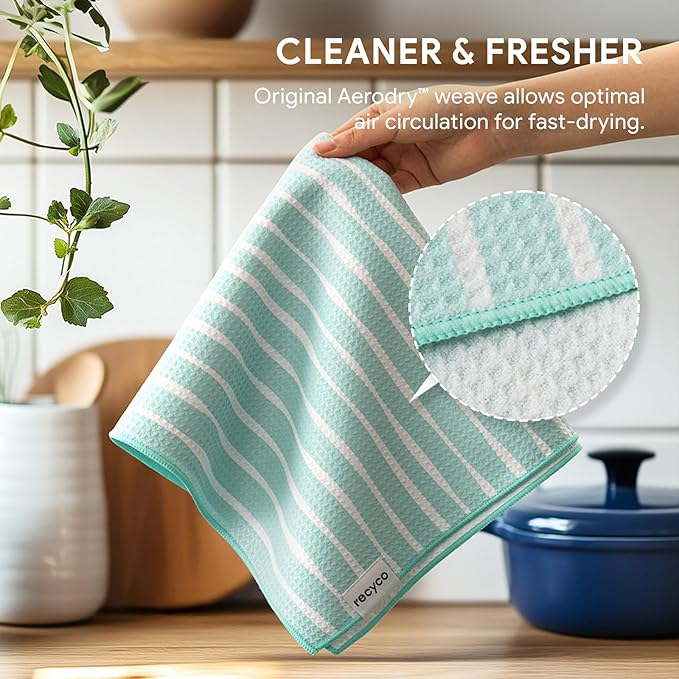 RECYCO Waffle Kitchen Towel Set of 2