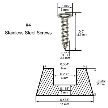 Cutting Board Feet with Stainless Screws, Black Round Non Slip Rubber Feet for Cutting Board, Furnitrue & Electronics, 50 Pack