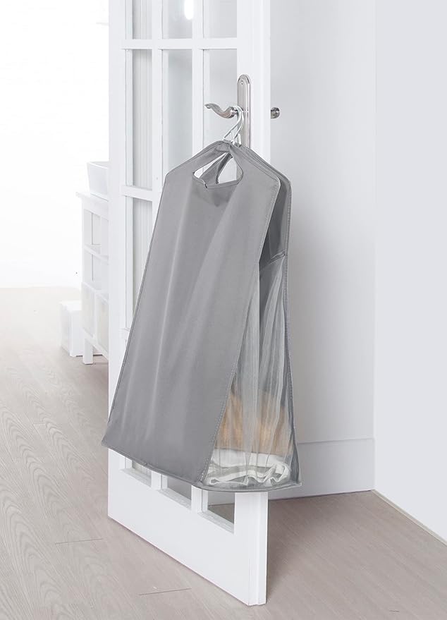 STORAGE MANIAC 2-Pack Hanging Laundry Hamper, Front See-Through Mesh Bag