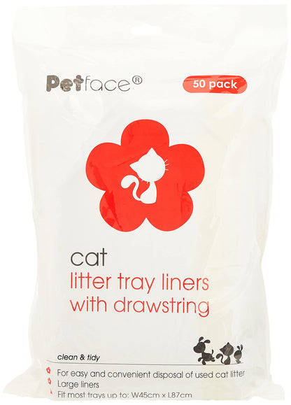 Petface 45012 Drawstring Litter Tray Liners, Large