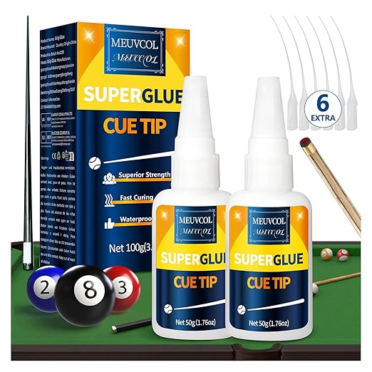 Pool Cue Tip Glue 100g, Quick Dry Billiard Cue Tip Glue