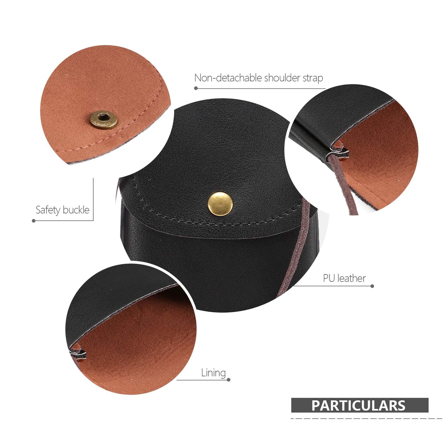 Techcircle Cell Phone Neck Pouch PU Leather Carrying Bag with Credit Card Holder Adjustable Strap, Small Travel Purse for iPhone 11 XR XS Max SE 8 7 6 Plus, Galaxy S10 S7 Edge A10 J7, Moto G6 (Black)