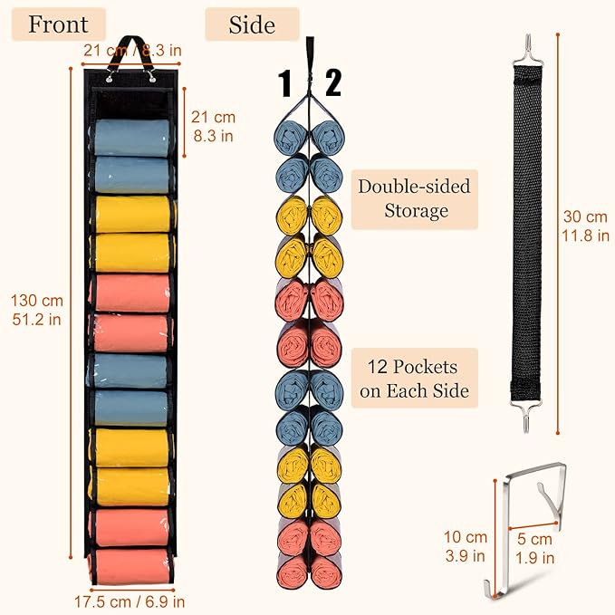 Lirex Hanging Yoga Legging Storage Organizer