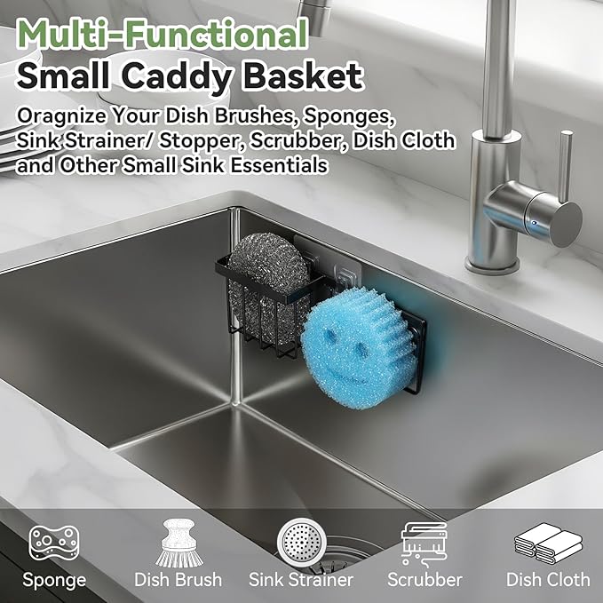 Sponge Holder for Kitchen Sink, Sponge Caddy for Scrub Daddy / Scrub Mommy