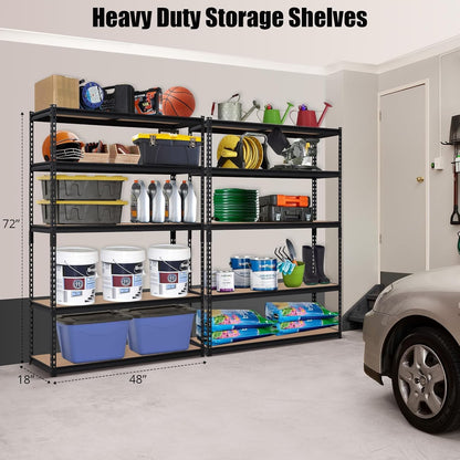 GarveeHome Heavy Duty Storage Shelves - 5 Tier 48 * 18 * 72 in, Adjustable Garage Storage Shelving, Metal Storage Utility Rack Shelf Unit