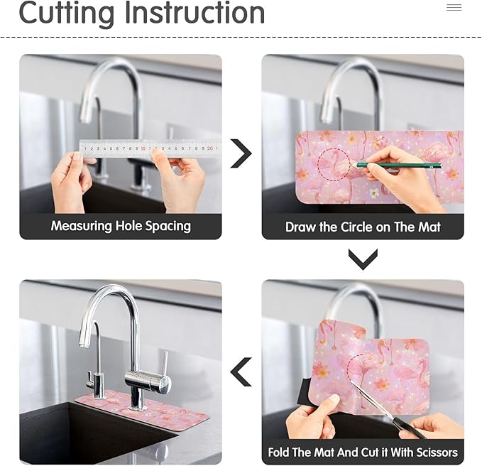 Kitchen Sink Splash Guard 1 PC 30 Inch Sink Faucet Mat Splash Guard